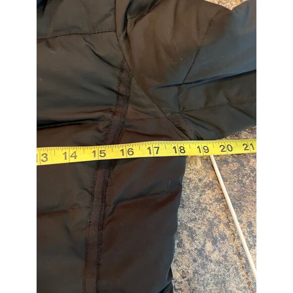 Zara Size Small Black Feather Down filled Puffer Coat Snap and Zip Front Hooded - Picture 7 of 10